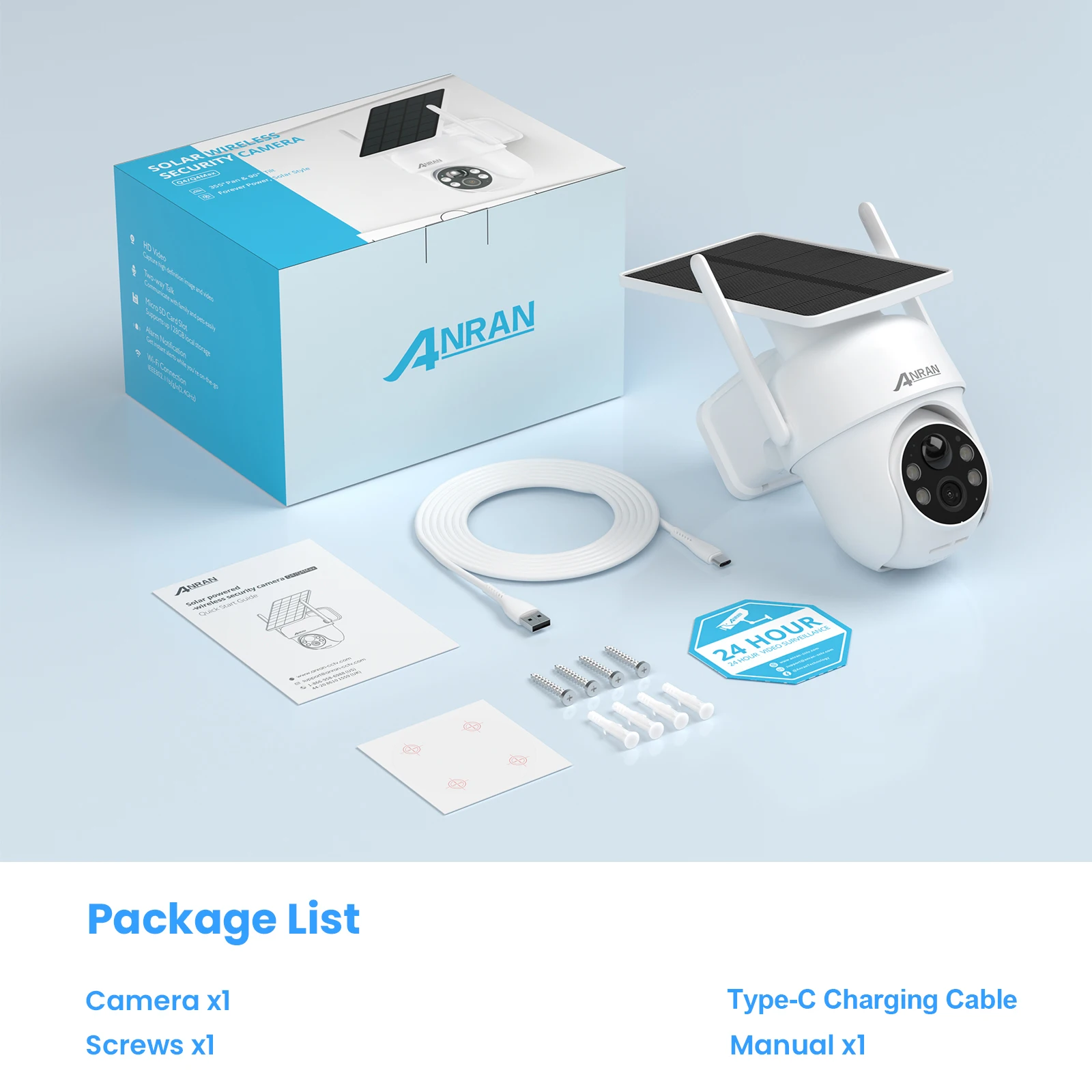 ANRAN 2K 3/5MP Solar Camera 2.4G Wifi Surveillance Security Cameras Home Protection Sloar Battery Cameras PIR Humanoid Detection - Image 16